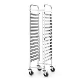   Használt edénygyűjtő , HENDI, Kitchen Line, GN 1/1, Ezüst, 380x550x(H)1705mm