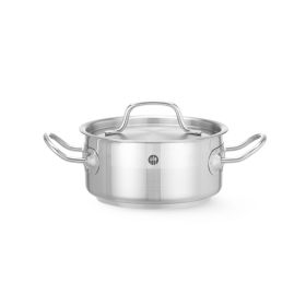   Alacsony fazék- fedővel, HENDI, Profi Line, 1,5L, ⌀160x(H)75mm