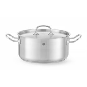   Alacsony lábas - fedéllel, HENDI, Kitchen Line, 4,9L, ⌀240x(H)110mm