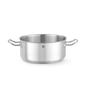   Alacsonyan falú edény - fedél nélkül, HENDI, Kitchen Line, 4,9L, ⌀240x(H)110mm