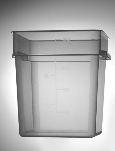 Ételkonténer mércés jelzéssel, HENDI, 17,2L, 290x290x(H)320mm