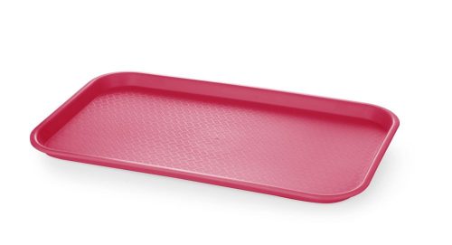 Polipropilén gyorséttermi tálca GN 1/1, AmerBox, GN 1/1, Piros, 530x325x(H)20mm