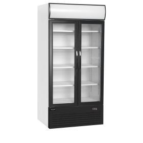 FSC1000H2-door display cooler with canopy