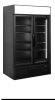 FSC1200H BLACKBlack 2-door display cooler with canopy