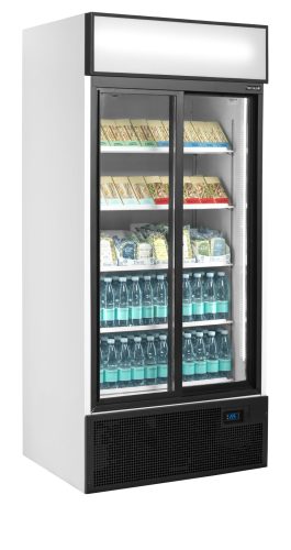 FSC891S2-door display cooler with canopy