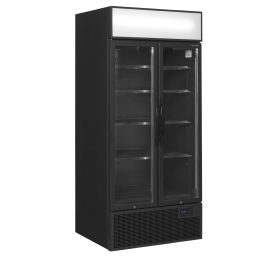 FSC891H BlackBlack 2-door display cooler with canopy