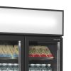 FSC891H BlackBlack 2-door display cooler with canopy