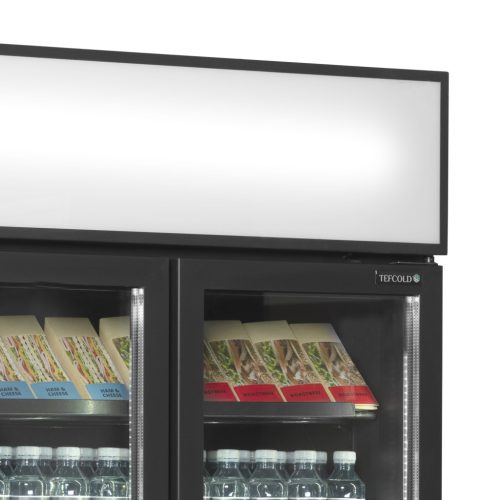 FSC891H BlackBlack 2-door display cooler with canopy