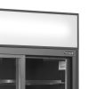 FSC891S BlackBlack 2-door display cooler with canopy
