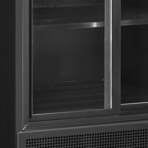 FSC891S BlackBlack 2-door display cooler with canopy